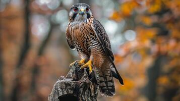 AI generated Person Holding Bird of Prey Close Up photo