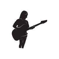 jugando guitarra ilustración vector diseño