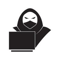 Anonymous hacker character illustration vector design