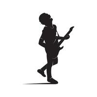 Playing Guitar Illustration Vector design