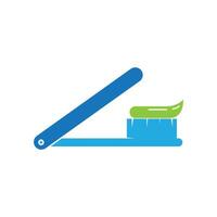 Tooth brush paste logo icon vector