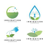 Irrigation logo design vector. Icon Symbol. vector