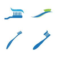 Tooth brush paste logo icon vector template