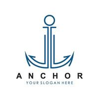 Anchor logo illustration template vector design