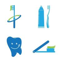 Tooth brush paste logo icon vector