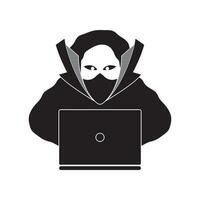 anónimo hacker personaje ilustración vector diseño