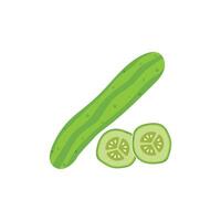 Cucumber logo vector icon simple illustration design