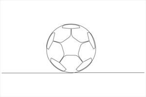 Football vector continuous one line art drawing illustration minimalist design