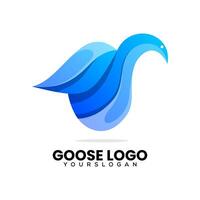 swan abstract  colorful logo design vector