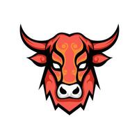 angry bull icon logo design vector