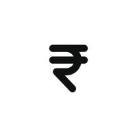 Rupee icon isolated on white background vector