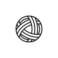 Sepak takraw line icon isolated on white background vector