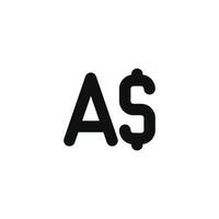 Australian dollar icon isolated on white background vector