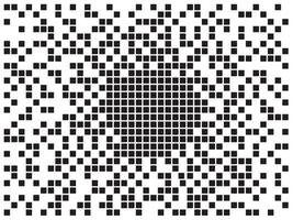 resumen píxel degradado sin costura horizontal antecedentes. disperso lleno rectángulo punteado icono con desintegración efecto. decaer efecto. concepto de desintegración. vector
