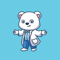 animal linda dibujos animados zoo medicina médico personaje ilustración mascota enfermero hospital vector