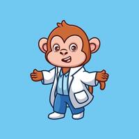 Animal cute cartoon zoo medicine doctor character illustration pet nurse hospital vector