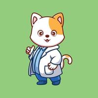 Animal cute cartoon zoo medicine doctor character illustration pet nurse hospital vector