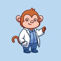 Animal cute cartoon zoo medicine doctor character illustration pet nurse hospital vector