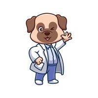 médico pub perro dibujos animados vector