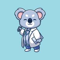 Animal cute cartoon zoo medicine doctor character illustration pet nurse hospital vector