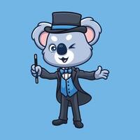 Magician Koala Cute Cartoon vector