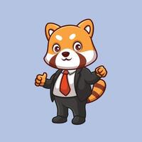 Manager cartoon cute illustration animal kids business owner boss vector