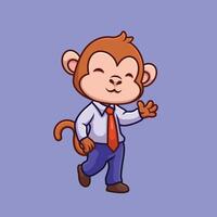 Manager cartoon cute illustration animal kids business owner boss vector