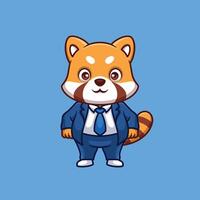 Manager cartoon cute illustration animal kids business owner boss vector