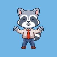 Manager cartoon cute illustration animal kids business owner boss vector