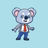 Manager cartoon cute illustration animal kids business owner boss vector