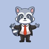 Manager cartoon cute illustration animal kids business owner boss vector