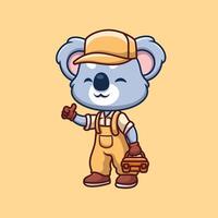 Mechanic Koala Cute Cartoon vector