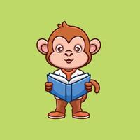 Teacher Monkey Cute Cartoon vector