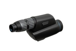 Modern spyglass. Long-range observation device. Monocular isolate on a white back photo