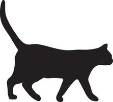 diseño de logotipo de vector de gato.lado de vista de silueta de gato vectorial para logotipos retro, aislado en fondo blanco