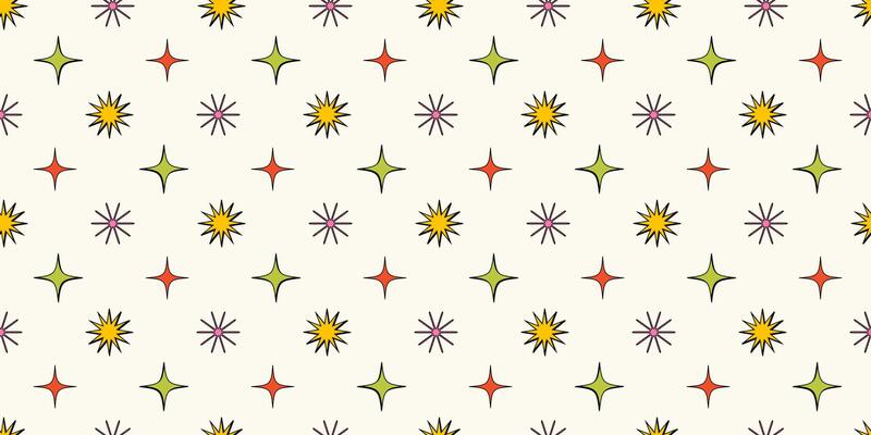 AI generated Geometric brutalist shapes seamless pattern. Brutal figure in trendy playful style. Vector background.