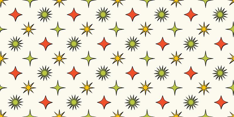 AI generated Geometric brutalist shapes seamless pattern. Brutal figure in trendy Y2k style. Vector abstract background