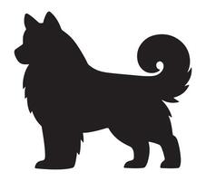 Alaskan Husky silhouette icon. Vector image.