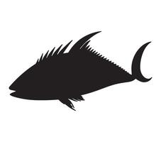 Vector, isolated silhouette of Albacore. vector