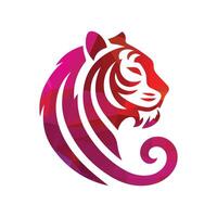 Roaring tiger logo design vector illustration