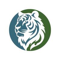 Roaring tiger logo design vector illustration