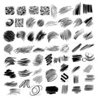 Paint brush stroke set. vector