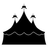 Circus silhouette, Circus tent festival icon vector illustration.