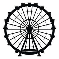 Ferris wheel Vector Silhouette Illustration.