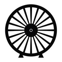 fortune wheel black silhouette,Wheel of fortune black icon symbol. vector