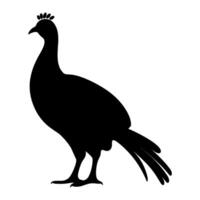 Guinea Fowl Bird Silhouette, Vector silhouette of Guinea Fowls in different positions.