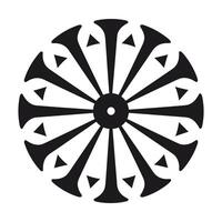 fortune wheel black silhouette,Wheel of fortune black icon symbol. vector