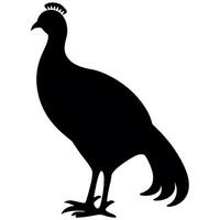 Guinea Fowl Bird Silhouette, Vector silhouette of Guinea Fowls in different positions.