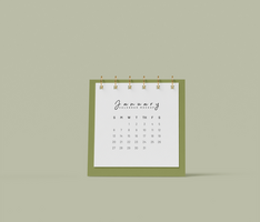 escritorio cuadrado calendario Bosquejo psd