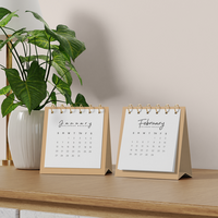 Desk square calendar mockup psd